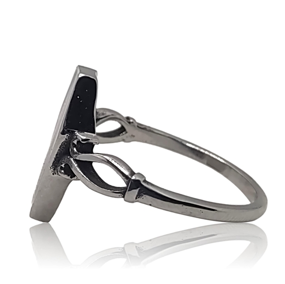 Gothic Vampire Red Rose Coffin Ring - Picture 4 of 4